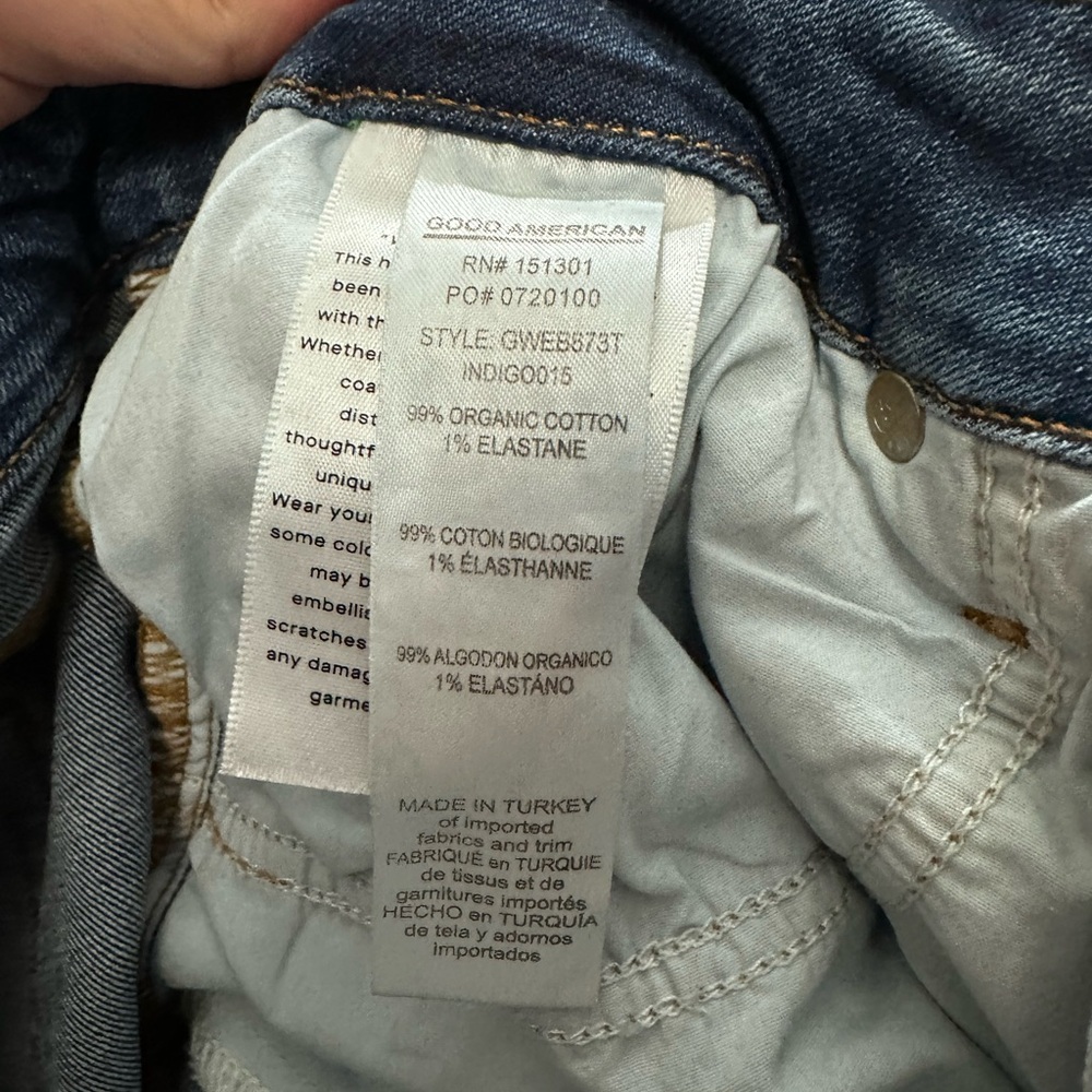 Good American Dark Blue Ankle Jeans - Picture 3 of 4